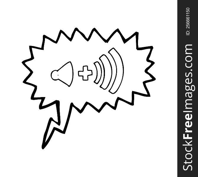 speech bubble cartoon volume symbol