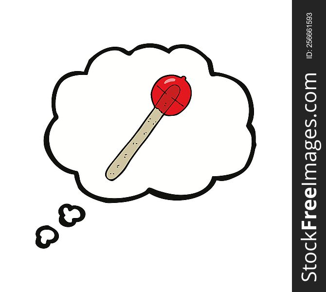 Cartoon Lollipop With Thought Bubble