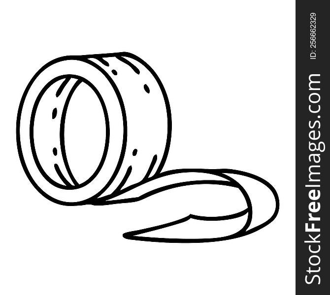 line doodle roll of masking tape