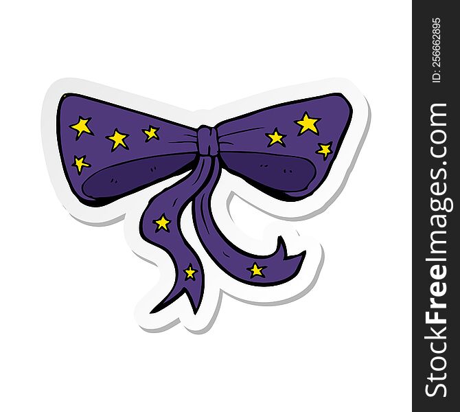 Sticker Of A Cartoon Bow Tie