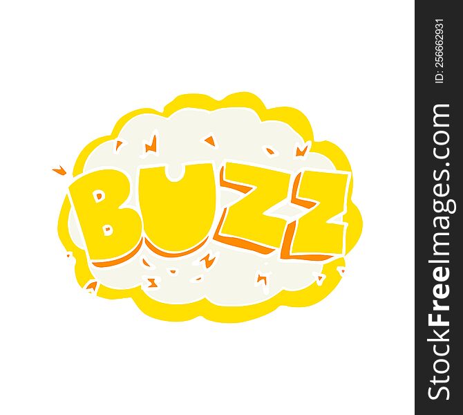 flat color illustration of buzz symbol. flat color illustration of buzz symbol