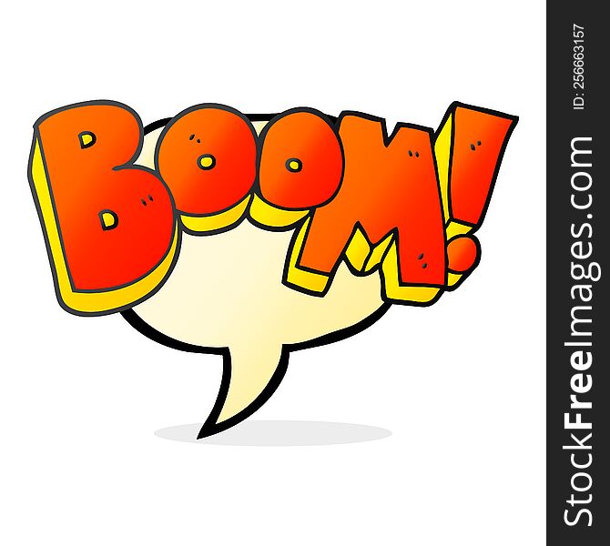 Speech Bubble Cartoon Boom