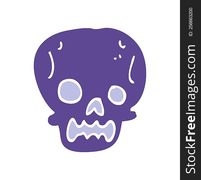 Cartoon Doodle Halloween Skull