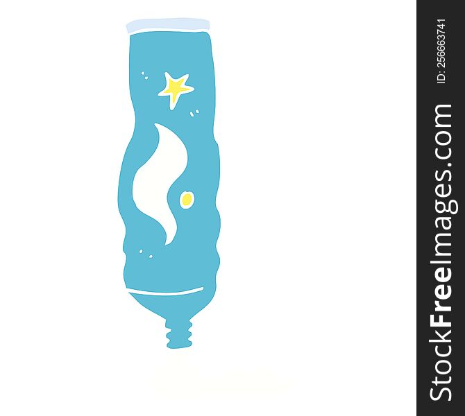 flat color illustration of toothpaste tube. flat color illustration of toothpaste tube