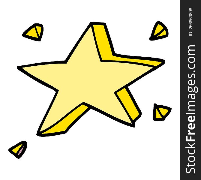 Cartoon Doodle Yellow Stars