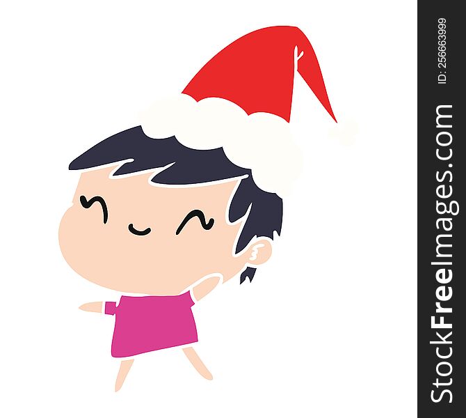 Christmas Cartoon Of Kawaii Girl