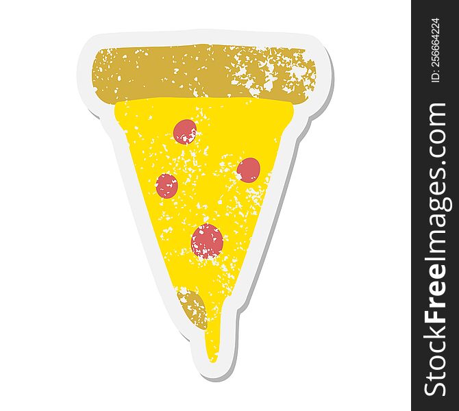 melting pizza grunge sticker