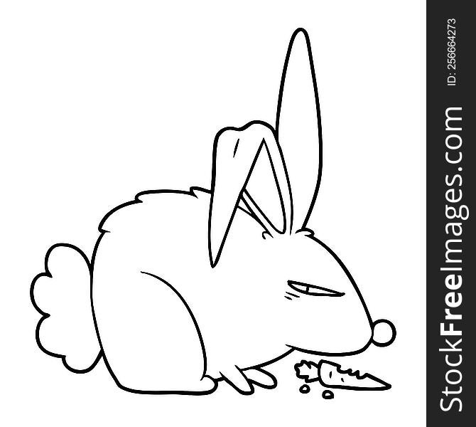cartoon annoyed rabbit. cartoon annoyed rabbit