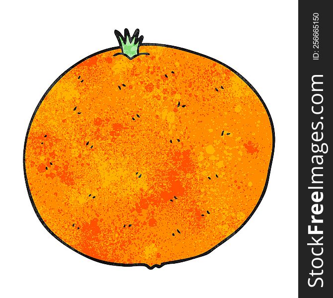 freehand textured cartoon orange