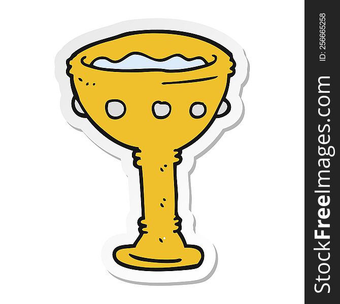 Sticker Of A Cartoon Goblet