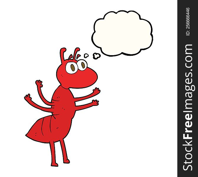 thought bubble cartoon ant