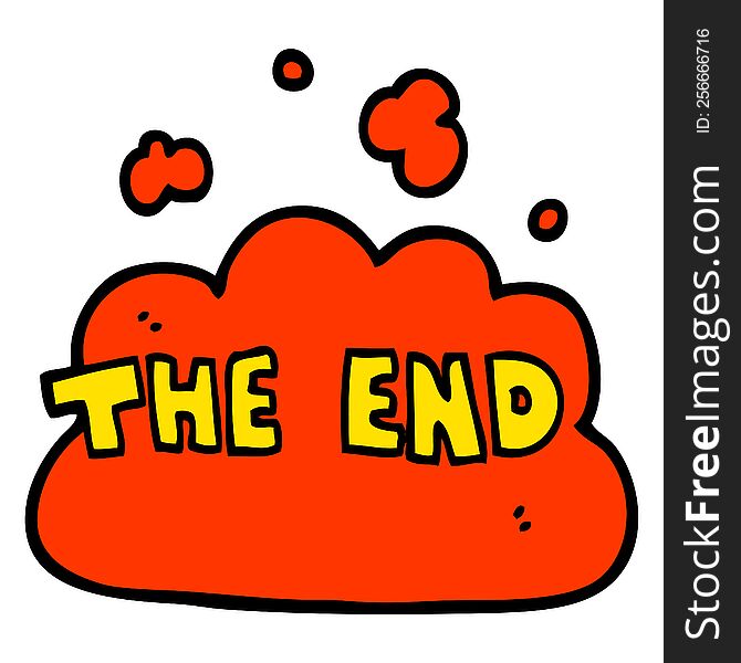 Cartoon Doodle The End Font