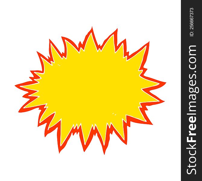 flat color illustration of explosion sign. flat color illustration of explosion sign