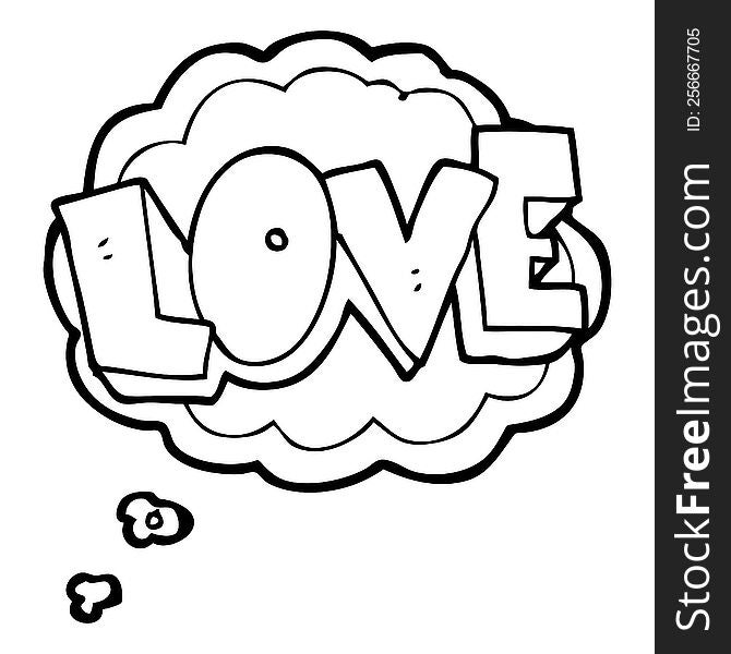 Thought Bubble Cartoon Love Symbol