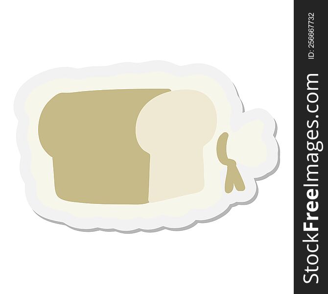 loaf of bread in bag sticker