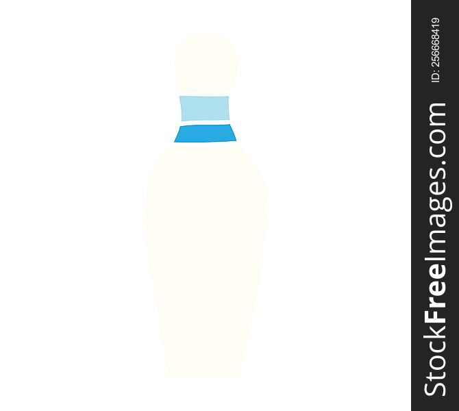 cartoon doodle bowling pin