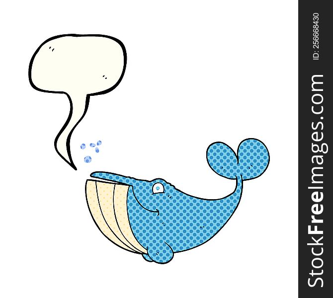 Comic Book Speech Bubble Cartoon Whale