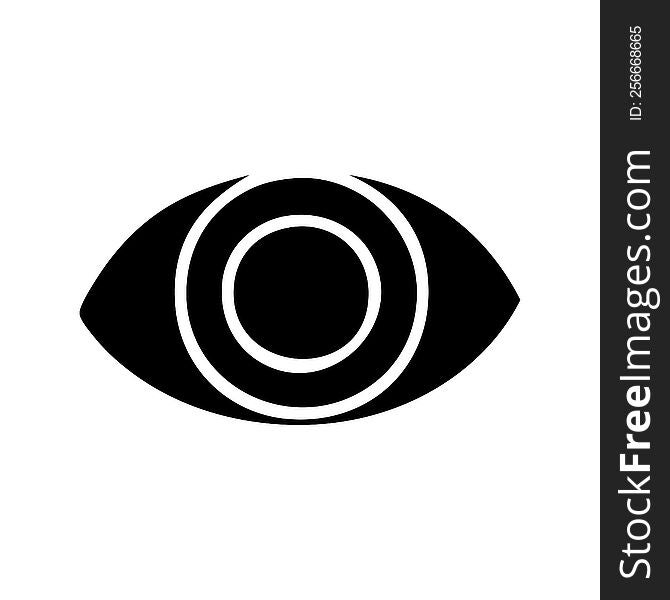 flat symbol of a eye. flat symbol of a eye