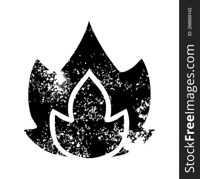distressed symbol of a fire. distressed symbol of a fire