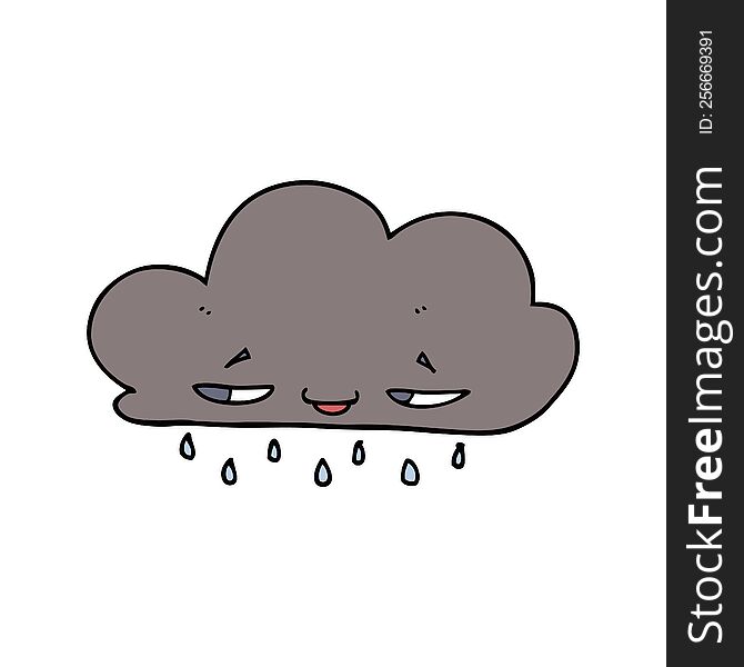 cartoon rain cloud