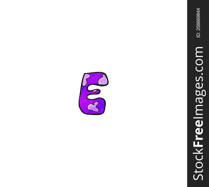 child\'s drawing of the letter e