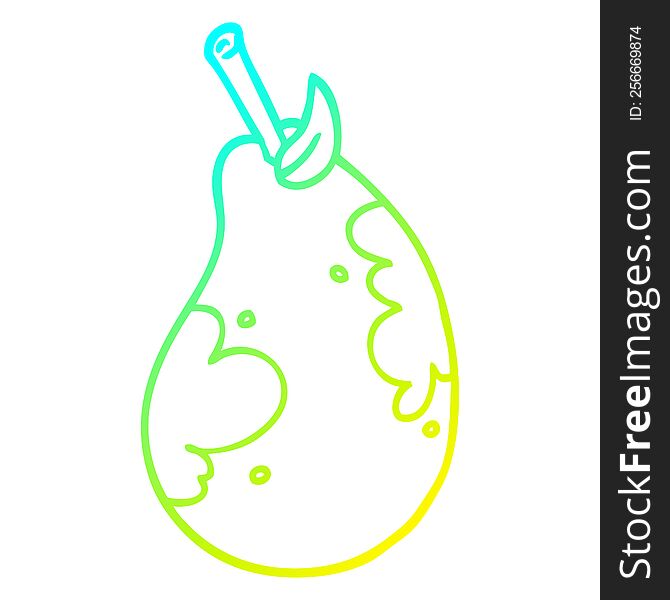 Cold Gradient Line Drawing Cartoon Fresh Pear
