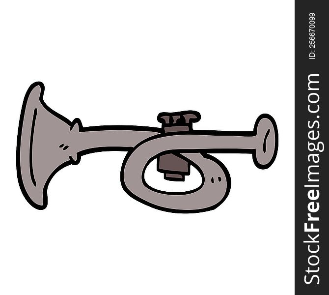 Cartoon Doodle Metal Trumpet