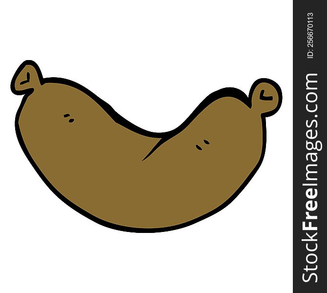 cartoon doodle of a sausage