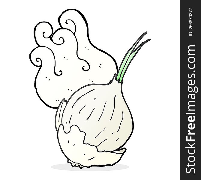 freehand drawn cartoon garlic