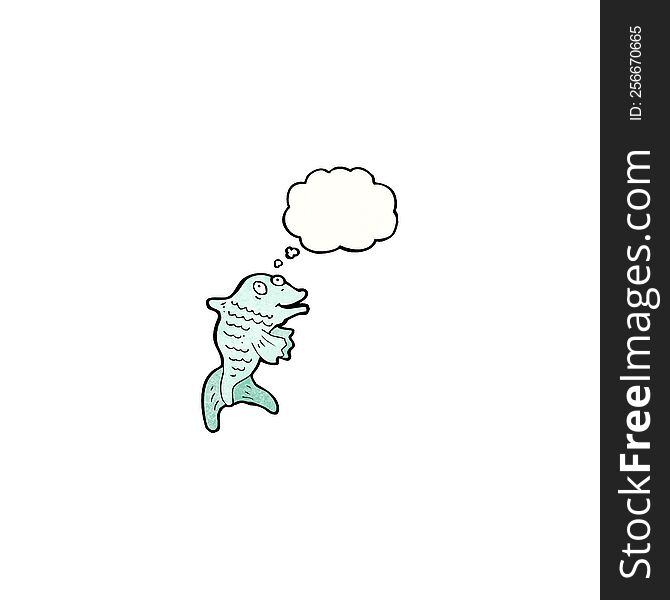 Cartoon Fish With Thought Bubble