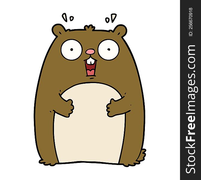 cartoon shocked ground hog. cartoon shocked ground hog