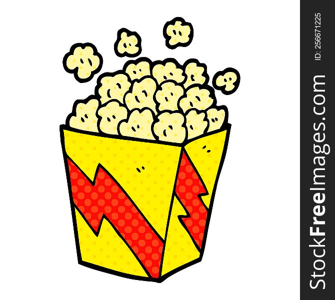 Cartoon Doodle Cinema Popcorn