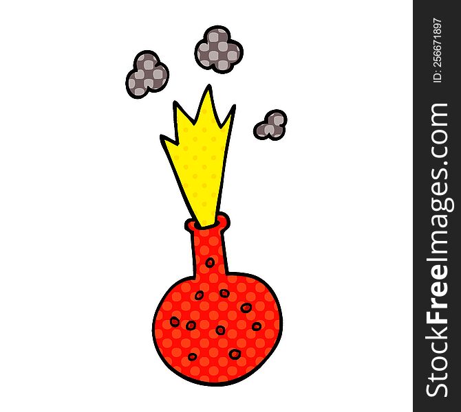 cartoon doodle of a explosive chemical