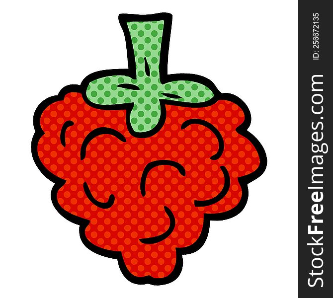 cartoon doodle raspberry