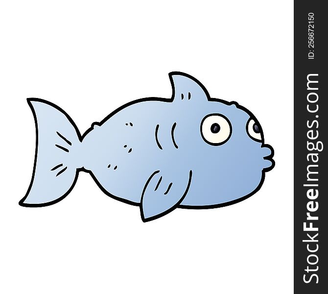cartoon doodle fish