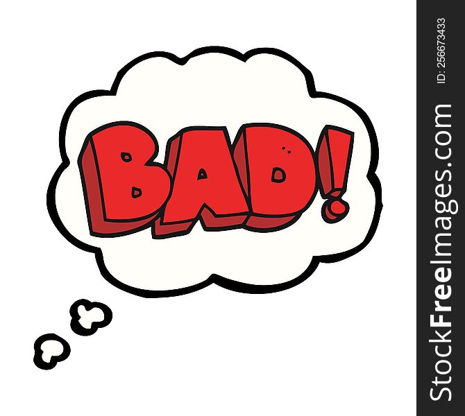 Thought Bubble Cartoon Bad Symbol