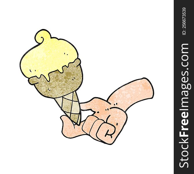 Textured Cartoon Ice Cream