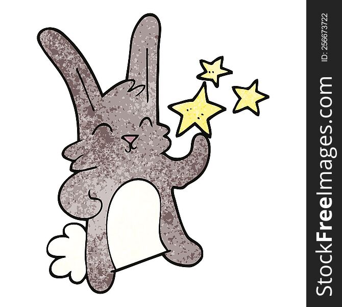 Cartoon Doodle Happy Rabbit