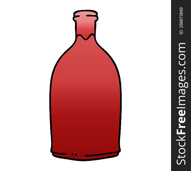 quirky gradient shaded cartoon red wine bottle