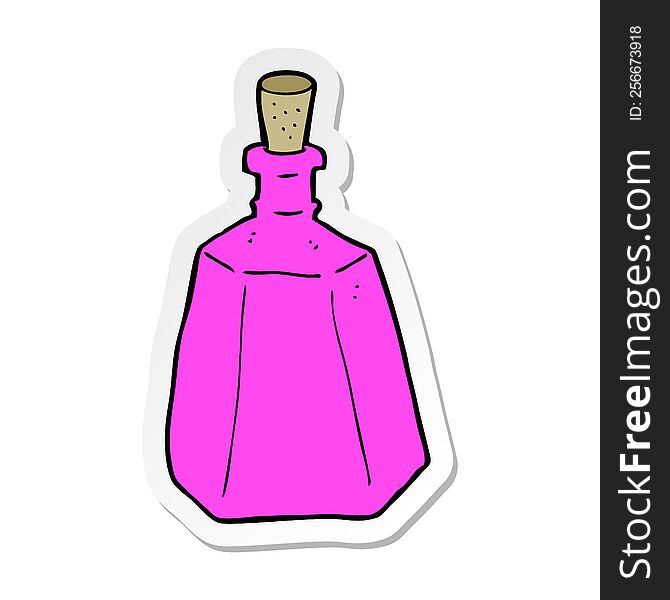 Sticker Of A Cartoon Potion Bottle