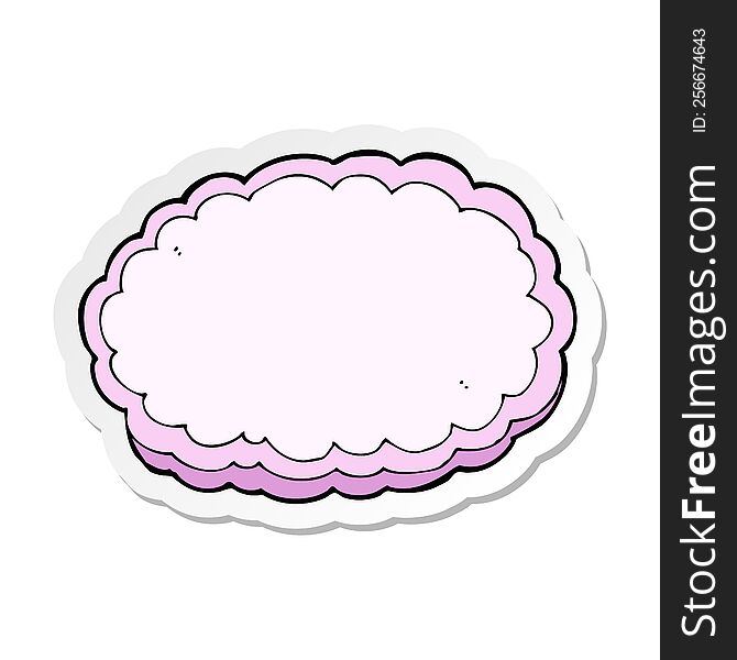 Sticker Of A Cartoon Decorative Cloud