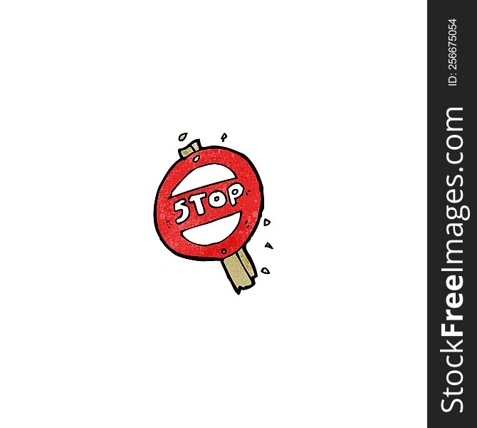 cartoon stop sign