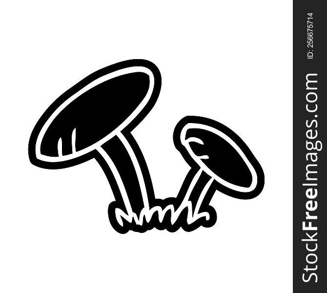 cartoon icon of some mushrooms. cartoon icon of some mushrooms