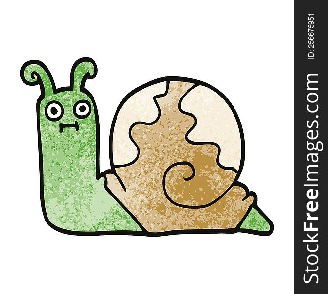 cartoon doodle snail