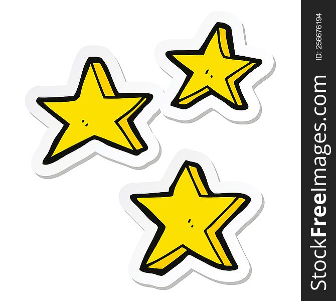 sticker of a cartoon stars