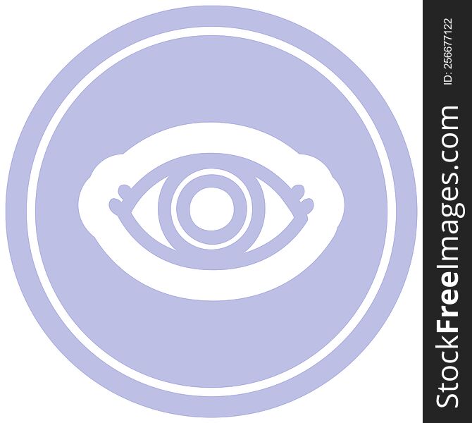 Staring Eye Circular Icon