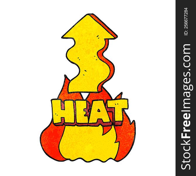 freehand drawn texture cartoon heat rising