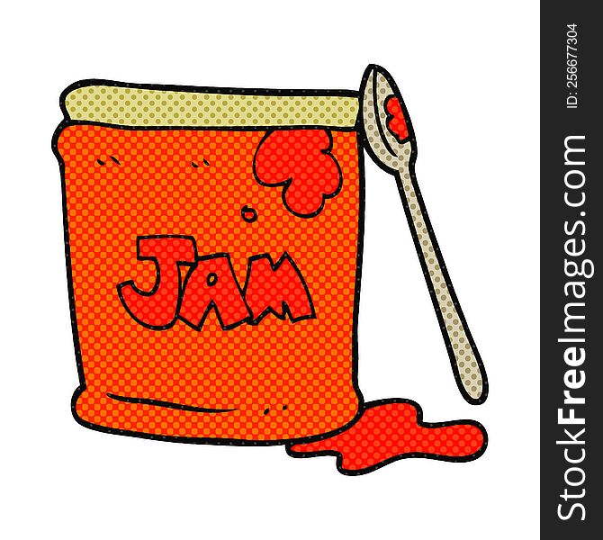 Cartoon Jam Jar