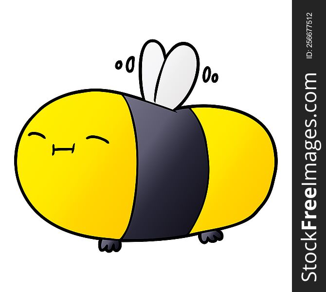 happy cartoon bee. happy cartoon bee