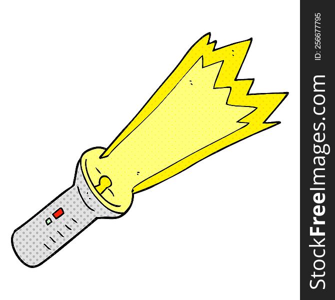 freehand drawn cartoon torch